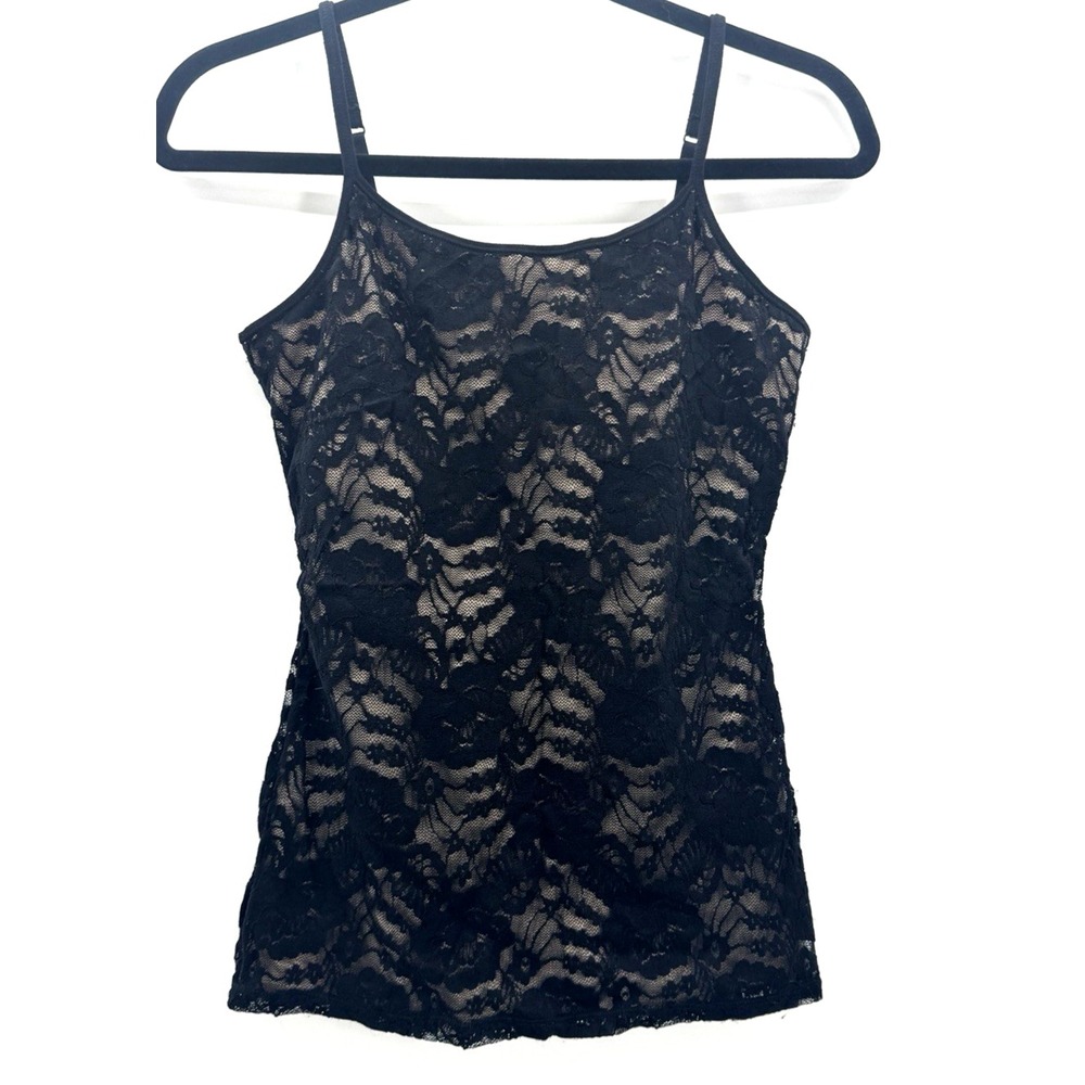Whimsigoth Y2K Express Best Loved Bra Cami Top Medium Floral Lace Overlay Tank